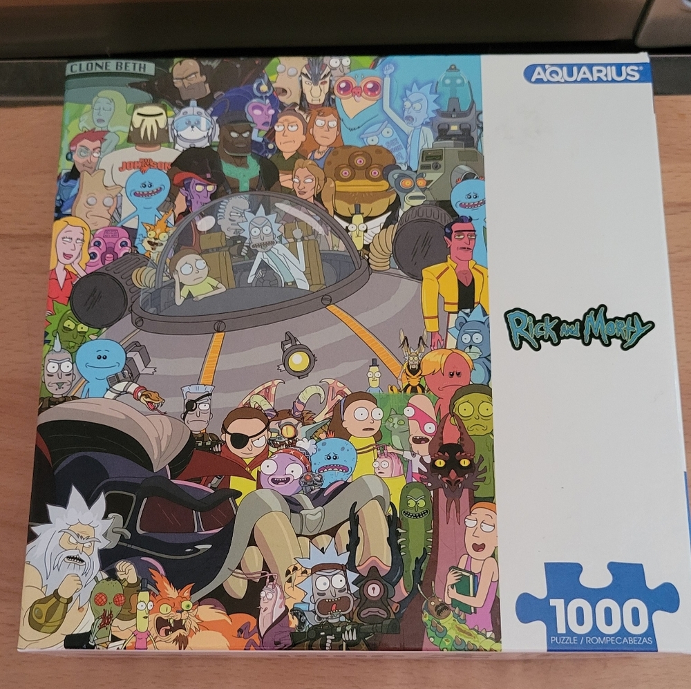 NOB AQUARIUS Rick and Morty Cast Puzzle 1000 Piece Jigsaw Puzzle